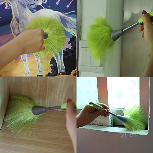 3 Pack Fluffy Microfiber Delicate Kitchen Duster Laptop Keyboard Brush Computer Screen Cleaner Tool Mini Dusting Wand (Blue, Green, Pink) - view 7