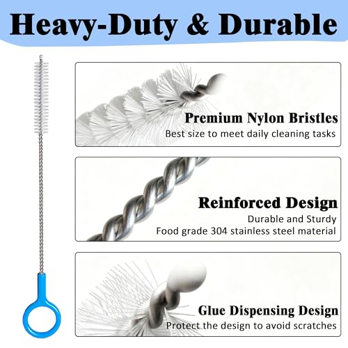 Flexible Straw Brush 2 Pack,Food Grade Stainless Steel for Stanley Tumblers - view 4