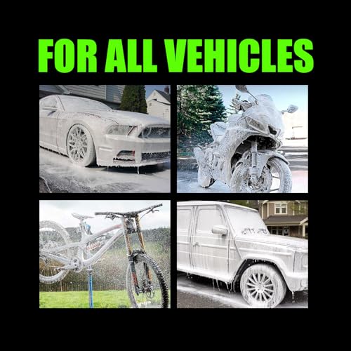 High-Performance Aluminum Snow Foam Cannon Kit - Premium Car Wash Foam Gun with 2 Bottles, Exclusive Filter, and Adjustable Nozzle - Essential Car Cleaning Supplies (Blue) - view 2
