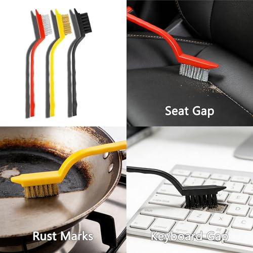 Crevice Cleaning Brush - Grout Scrub Brush, House Cleaning Supplies, Gap Cleaning Tools, Home Essentials, Gifts for Women Men, Hard Bristle Crevice Cleaner Brush for Household Use, Bathroom(11Pcs) - view 7