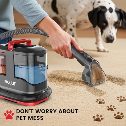 Portable Carpet & Upholstery Cleaner Machine, 15Kpa Strong Suction Spot Cleaner for Sofa, Car Seats, Pet Stains, Rugs – Carpet Cleaning Machine with Dual Brush Heads & Self-Cleaning System - view 7