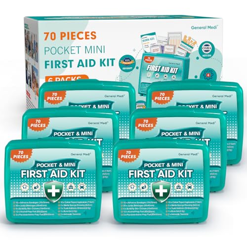 Small First Aid Kit - Compact Hard Shell Emergency Medical Kit