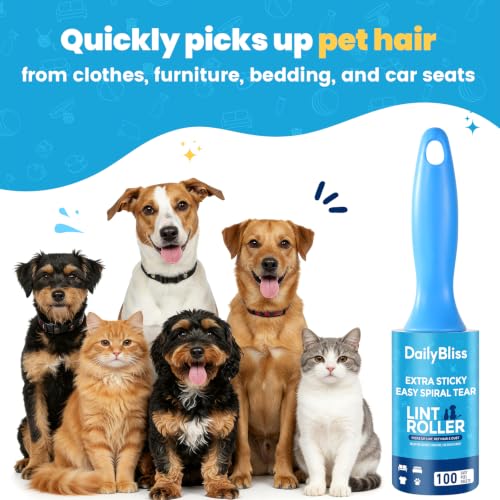 Extra Sticky Lint Roller for Pet Hair, 500 Sheets with 2 Handles - view 4