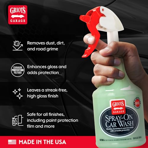 Spray-On Car Wash for Vehicle Cleaning and Detailing, Rinseless and Waterless, No Hose and Bucket Needed, With Carnauba Wax Protection, 11065, 35oz - view 3