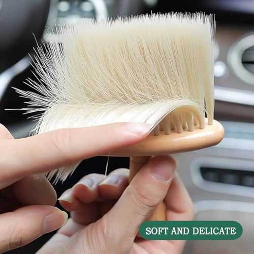 High Density Ultra Soft Detail Brush Kit - Automotive Interior Cleaning Tool with Soft Hair, Wooden Handle, Deep Cleaning for Keyboards, Laptop, Sofa and Dusting (B-1PC) - view 4