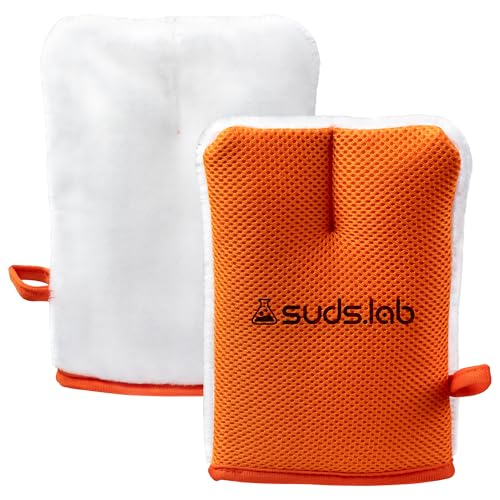 Suds Lab Oversized Scrub Pad, Heavy Duty Interior Car Cleaning Mitt, Auto