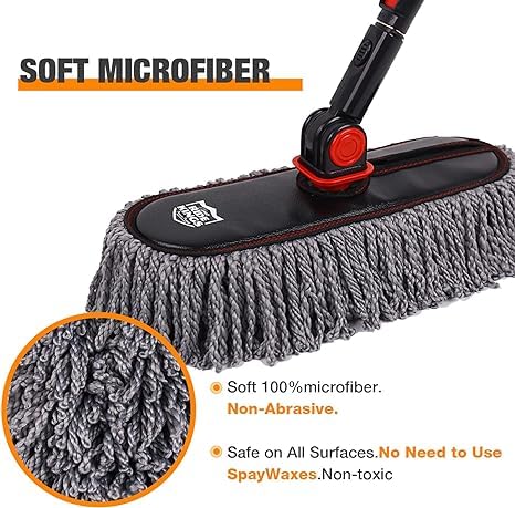 Car Duster Exterior, Microfiber, 3 Pcs, Grey - view 5