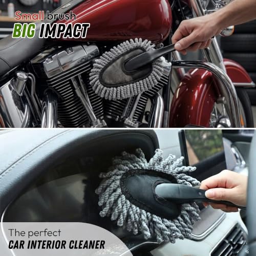 Microfiber Car Duster Cleaning and Car Dash Brush Supplies for Dashboard - view 4