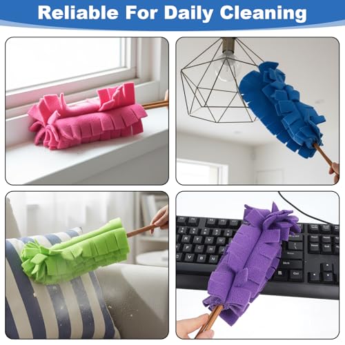 20 Pcs Reusable Duster Refills, 360° Washable Pads, Wet and Dry Use - view 6