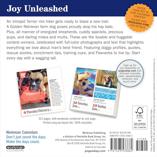 365 Dogs Page-A-Day Calendar 2027: The World's Favorite Dog Calendar - view 2
