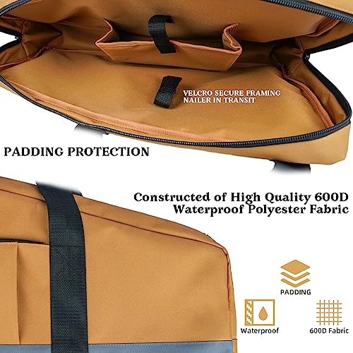 Framing Nailer Bag with Adjustable Shoulder Strap,Dual Lockable Zipper,Extra Pockets for Hitachi NR83A,NuMax SFR2190 - view 4