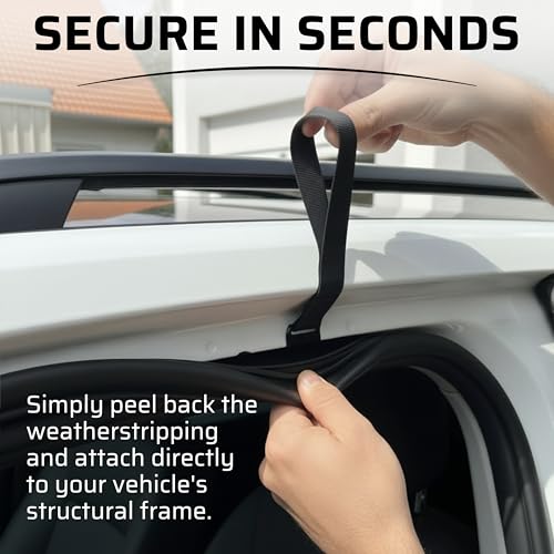 6 Door Hook Straps for Car Rooftop Cargo Carrier Tie Down, Flat Hook Straps - view 2
