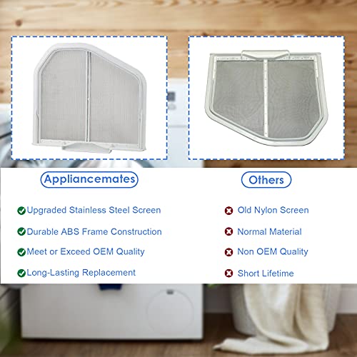 W10120998 Dryer Lint Filter Catcher Stainless Steel Screen Mesh for Whirlpool Kenmore Maytag Dryer Lint Screen Replacement Part W10049360, 8066170 with Clothes Dryer Lint Vent Trap Cleaner Brush - view 3