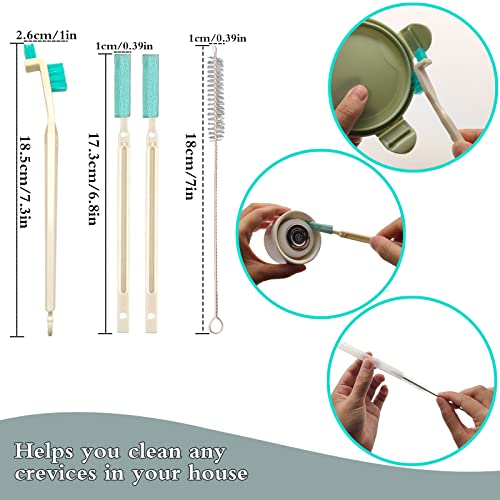 Small Household Cleaning Brushes,18 Pcs Crevice Brush for Hole, Gap, Corner, Space, Micro Crevice Scrub Cleaner Tool for Bottle, Keyboard, Window, Door Track - view 2
