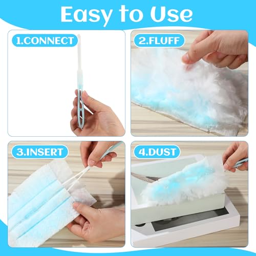 300 Pcs Disposable Dusters Refills Bulk for Cleaning (Light Colors) - view 5
