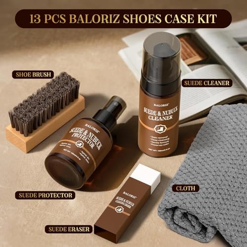 Suede Cleaning Kit, 5-Piece Nubuck Care Kit with Cleaner, Protector, Brush, Eraser for Shoe, Boot, Uggs, Handbag Suede Goods - view 2