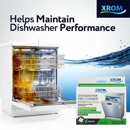 Dishwasher Cleaner Tablets, Plant Based, Deep Clean and Descaler, Removes Odors & Hard Water Stains, 6 Treatments. - view 2