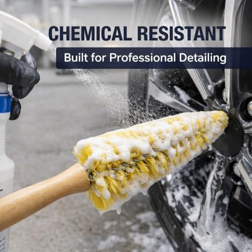 Wheel Spoke Brush for Rims & Wheels - Cone Shape for Cleaning Crevices & Hard-to-Reach Areas, Chemical Resistant, Safe on All Finishes - 1 Pack - view 4