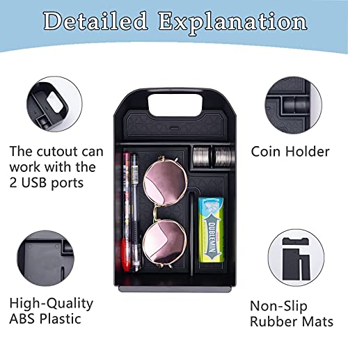 Center Console Tray Organizer Compatible with Toyota RAV4 Accessories 2025 2024 2023 2022 2021 2020 2019 and 2021-2025 RAV-4 Prime, Armrest Insert Container ABS Material Secondary Storage Box - view 4