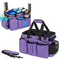 Large Professional Cleaning Caddy with Detachable Divider, Purple