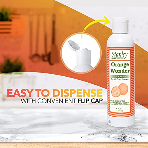 Orange Wonder Spot & Stain Remover 8 oz – For Fabric, Carpet, Upholstery & Hard Surfaces – All-Purpose Cleaner (Pack of 1) - view 6