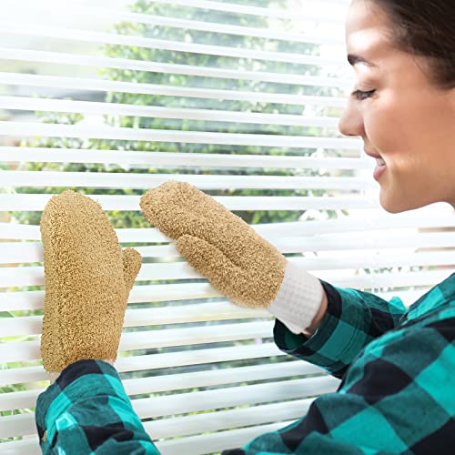 3 Pairs Microfiber Dusting Mitts with Thumb for House Cleaning - view 2