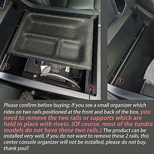 Center Console Organizer for Toyota Tundra Accessories 2014-2021 - view 3