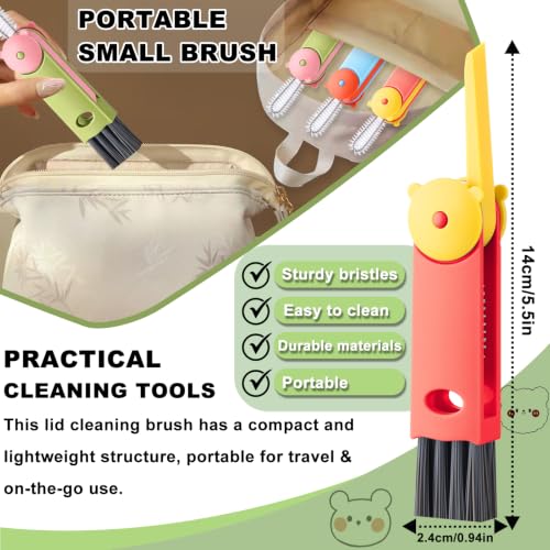 3 in 1 Cup Lid Gap Cleaning Brush, Multifunctional Bottle Lid Cleaner Brush, Home Kitchen Crevice Brush Cleaning Tools for Tight Spaces & Bottle Gaps, Portable Small Brush 3 PCS - view 4