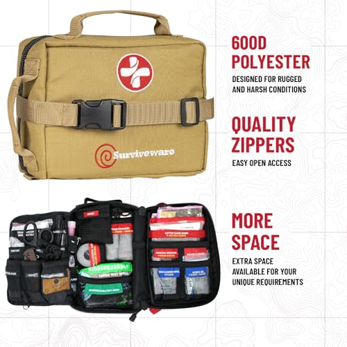 119 Pcs Comprehensive Premium Survival First Aid Kit - Medical Emergency Kit for Travel Camping Gear, Home Essentials & Outdoor Emergencies - HSA & FSA Eligible Survival Kit - view 4