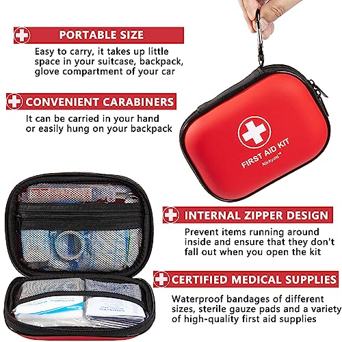 Mini First Aid Kit - 120 Piece Small Waterproof Hard Shell Medical Kit - view 5