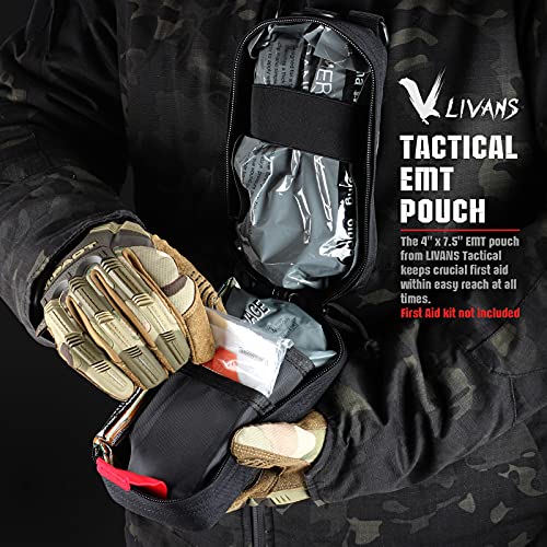 Tactical MOLLE IFAK First Aid Medical Pouch, Rip-Away EMT Accessories for Trauma Kit Small Medical Bag for Car Headrest, Outdoors (Include Cross Patch, Pouch Only) - view 5