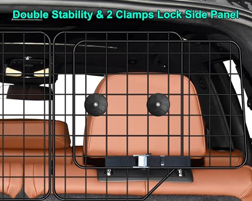 CASIMR Dog Car Barrier for SUVs, Vehicles, Trucks, Cars, Adjustable Pet Divider Cargo Area Universal-Fit, Heavy-Duty Wire Mesh Barriers, Safety Travel Accessories Cover, 61.9 Inch - view 3