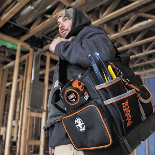 5541610-14 Tool Bag with Shoulder Strap Has 40 Pockets for Tool Storage and Orange Interior - view 6
