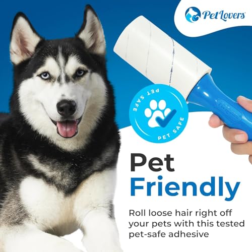 Extra Sticky Lint Roller Mega Value Set 450 Sheets for Pet Hair Removal and Clothes, Dog and Cat Lint Remover 5 Pack - view 4