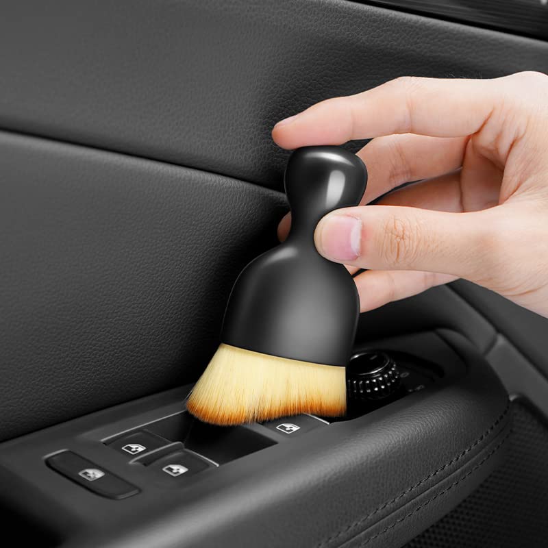4 Pack Car Interior Cleaning Soft Brushes， Car Interior Beauty Brush，Car Interior Dusting Brush，Suitable for Cleaning Car Interior or Exterior，Air Conditioning Vents， Leather，Computers - view 5