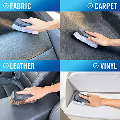 Upholstery Brush Set, Carpet and Car Cleaning Brushes, Horsehair Detailing - view 3