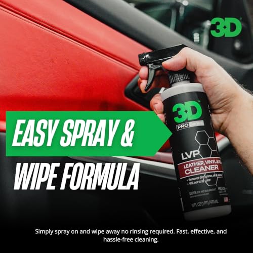LVP Interior Cleaner - Removes Dirt, Grime, Grease, Oil & Stains from Leather, Vinyl & Plastic - Great for Seats, Steering Wheels, Door Panels, Dashboards - Car, Office, Home Use 16oz. - view 3