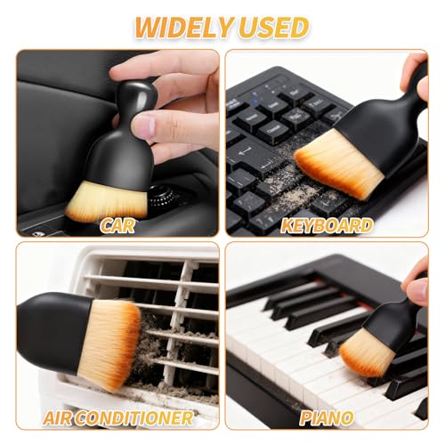 2PCS Car Interior Dust Brush,Soft Microfiber Bristles, Car Detailing Brush Cleaning Brush, Dust Brush Car Interior Cleaning Tool for Car Vents, Dashboards, and Home Use - view 6