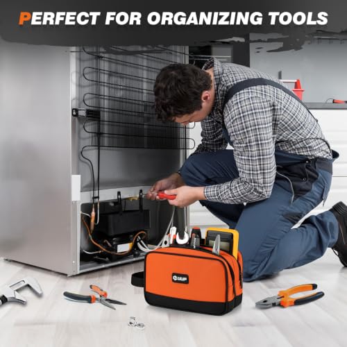 Tool Bag 2-Pack 12" 10", Divider Zipper Pouch, Small Tool Box Organizer - view 6