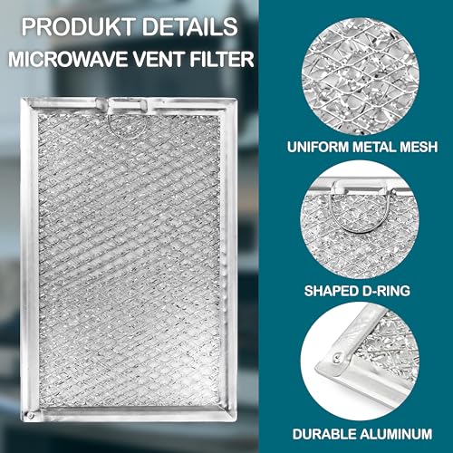 WB06X10309, WB06X10654 Microwave oven Grease Filter Replacement For Many GE Stove WB06X10359, 5230W1A012B - 7-5/8 x 5-1/8 x 1/8 Inch (Packed in Box) (4-Pack) - view 5