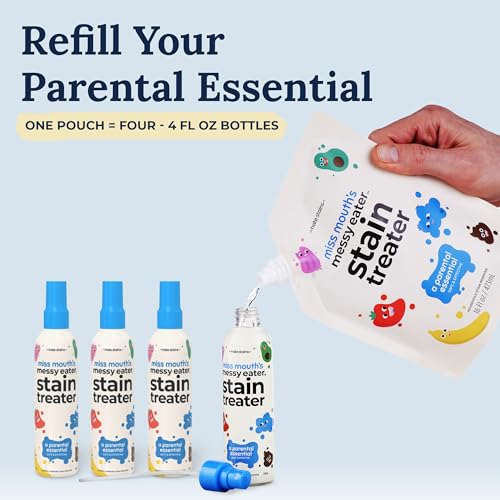 Messy Eater Stain Treater and Messy Steppers Shoe Cleaner Kit - 16oz Stain Remover Spray + Refill + Foaming Sneaker Cleaner - Laundry, Carpet, Upholstery, Shoes - view 7