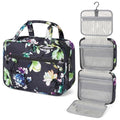 Hanging Toiletry Bag for Women, Makeup Organizer w/Hook Floral Grey
