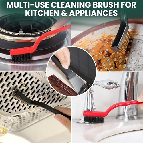 Crevice Cleaning Brush Set 3Pcs Hard Bristle Tools for Narrow Spaces - view 6