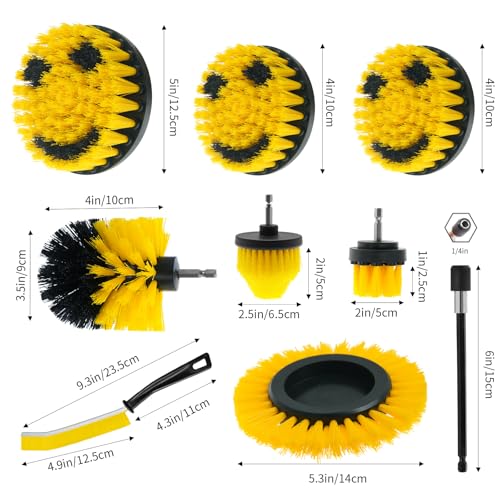 10 Pcs Drill Brush Attachment Set, Drill Scrubber Brush Kit - view 3