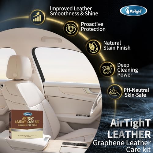 Graphene Leather Cleaner & Conditioner Kit - Deep Clean, Restore & UV Protection for Car Seats, Furniture, Couches, Shoes - Includes Microfiber Towel & 3D Applicator. - view 2