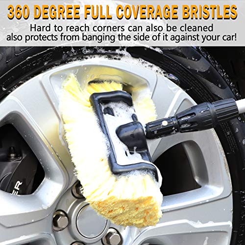 10" Car Wash Brush with Soft Detailing Bristle, Flow-Thru Dip Brush for Car Boat RV Camper Truck Washing - view 4