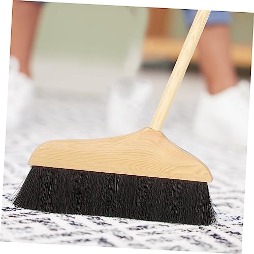 Horsehair Broom with Long Handle Soft Pine Bristles for Indoor Hardwood Floor Tile Cleaning Sweeping Tool 37.00In - view 6