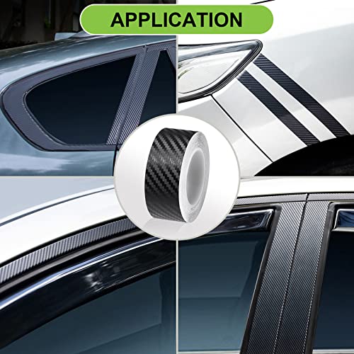 Carbon Fiber Wrap, Black Vinyl Wrap Black Out Tape 1 Inch x 20 ft - view 2