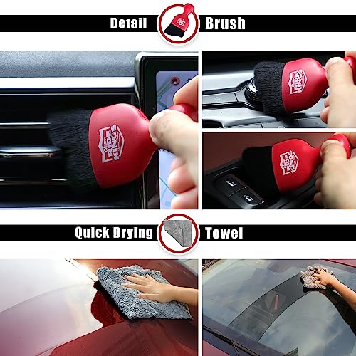 Car Interior Detailing Kit - Red Duster & Brush, Towel - view 4