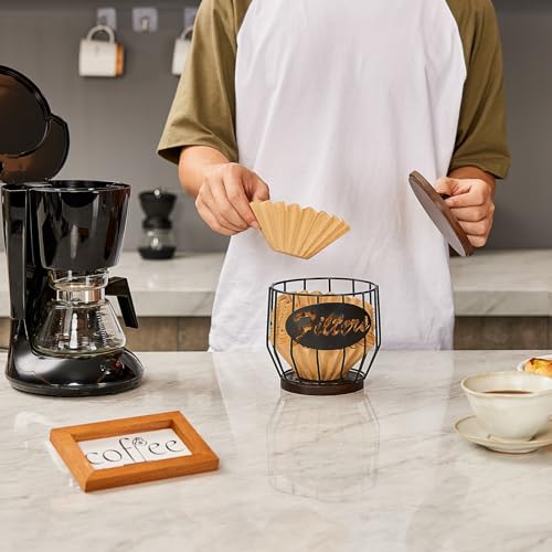Coffee Filter Holder, Metal Filter Storage Container for 2-4 Cup - view 7